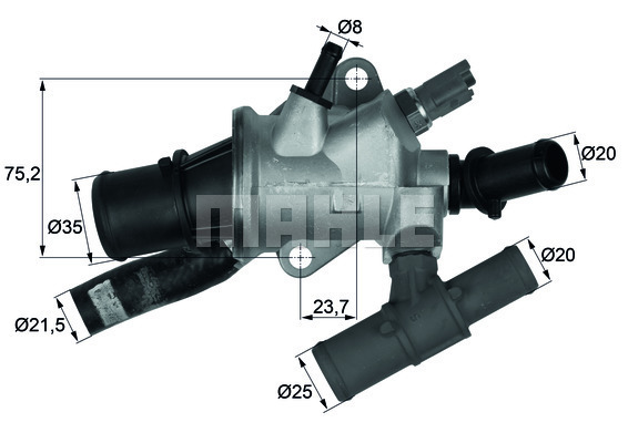 Termostat,lichid racire TI 166 88 MAHLE