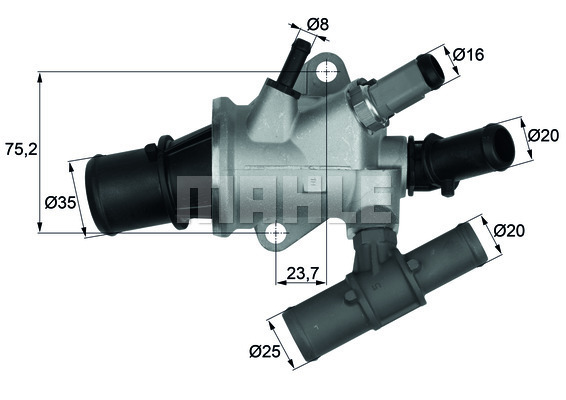 Termostat,lichid racire TI 168 88 MAHLE