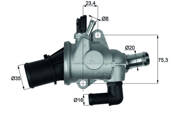 termostat,lichid racire TI 174 88 MAHLE