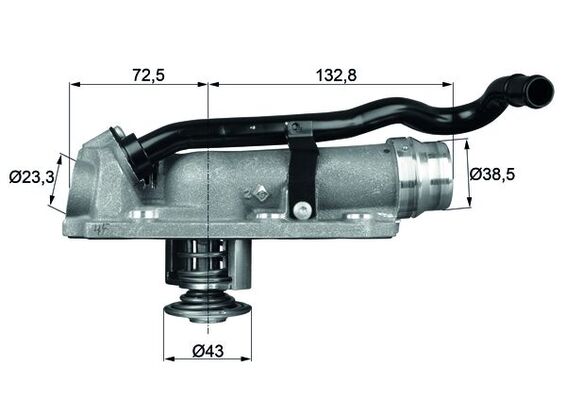 Termostat,lichid racire TM 9 105 MAHLE