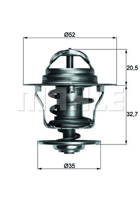 Termostat,lichid racire TX 12 88D MAHLE