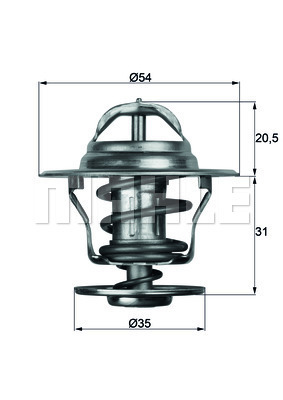 Termostat,lichid racire TX 13 80D MAHLE