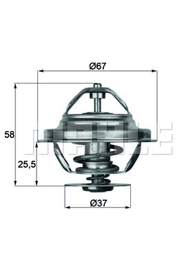 Termostat,lichid racire TX 20 80D MAHLE