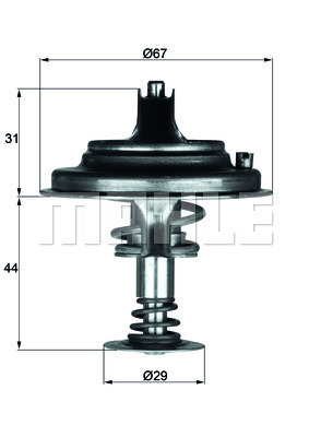 Termostat,lichid racire TX 26 80D1 MAHLE