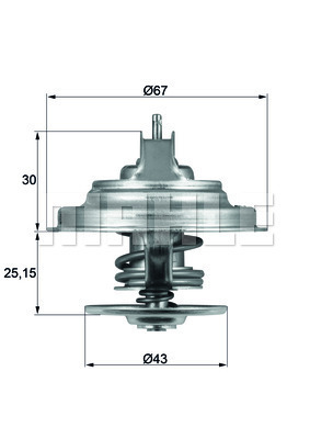 Termostat,lichid racire TX 31 92D S MAHLE