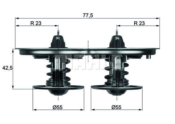 Termostat,lichid racire TX 32 80D MAHLE