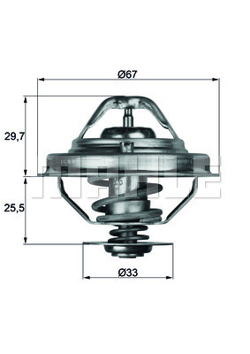 Termostat,lichid racire TX 38 88D MAHLE