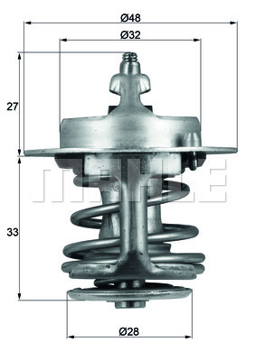 Termostat,lichid racire TX 63 83 MAHLE