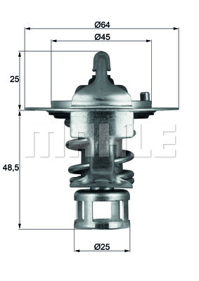 Termostat,lichid racire TX 65 82 MAHLE