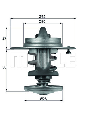 Termostat,lichid racire TX 80 83 MAHLE