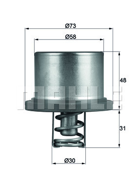 Termostat,lichid racire THD 2 89 MAHLE