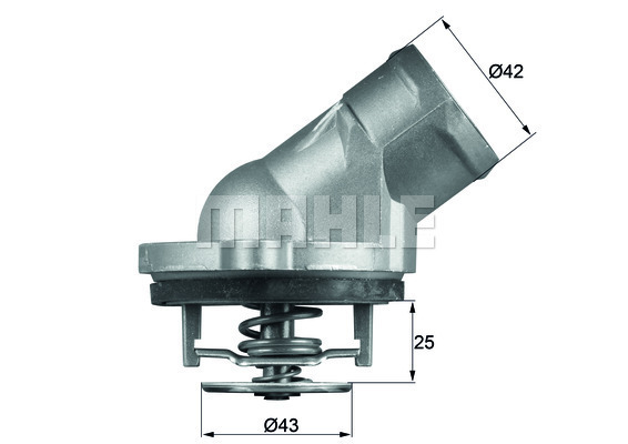 Termostat,lichid racire TI 45 87D MAHLE