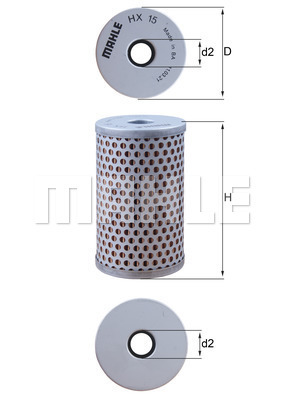 Filtru hidraulic, sistem directie HX 15 MAHLE