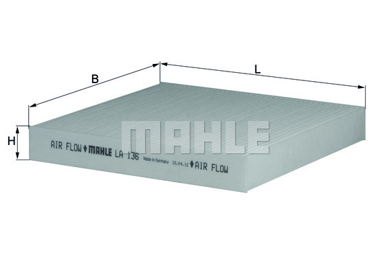 Filtru, aer habitaclu LA 136 MAHLE