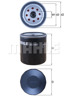 Filtru ulei OC 1063 MAHLE