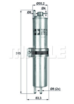 Filtru combustibil KLH 12 MAHLE