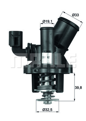 Termostat,lichid racire TM 17 98 S MAHLE