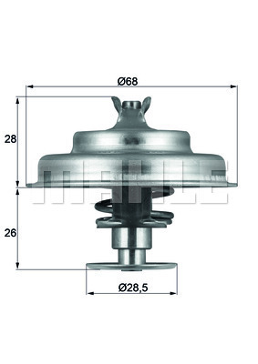 Termostat,lichid racire TX 75 80D MAHLE