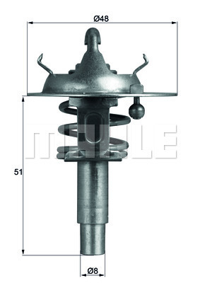 Termostat,lichid racire TX 106 90D MAHLE