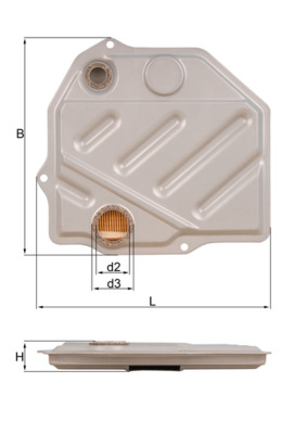 Filtru hidraulic, cutie de viteze automata HX 46 MAHLE