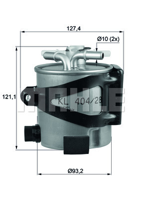 Filtru combustibil KLH 44/25 MAHLE