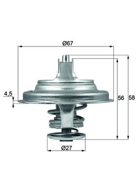 Termostat,lichid racire TX 97 79D MAHLE