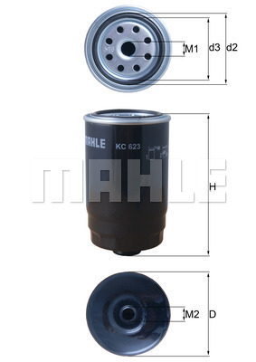 Filtru combustibil KC 623 MAHLE