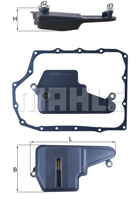 Filtru hidraulic, cutie de viteze automata HX 193D MAHLE