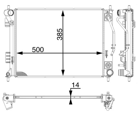 Radiator, racire motor CR 1972 000P MAHLE