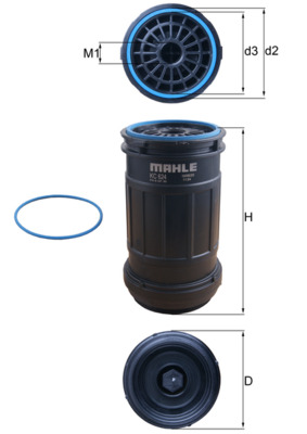 Filtru combustibil KC 624D MAHLE