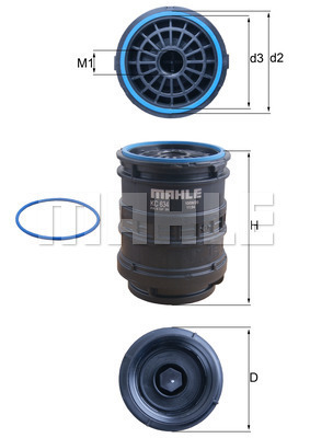 Filtru combustibil KC 634D MAHLE