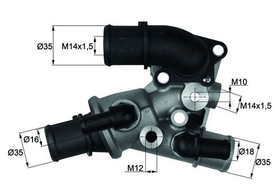 termostat,lichid racire TI 111 80D MAHLE