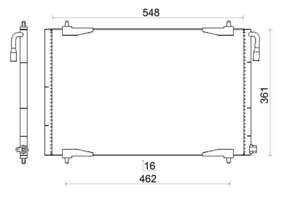 Condensator, climatizare AC 220 001S MAHLE