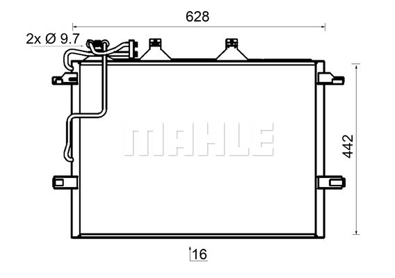 Condensator, climatizare AC 318 000S MAHLE