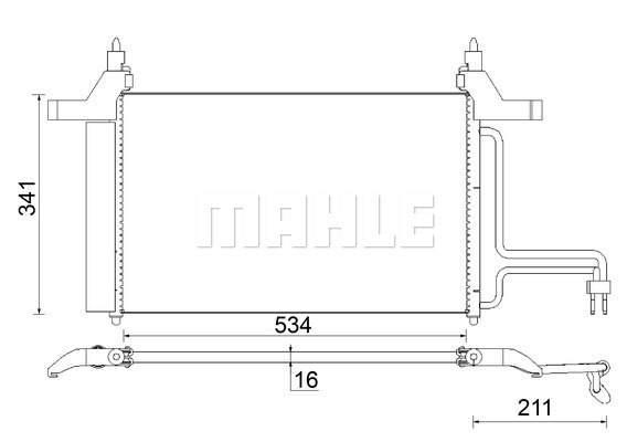 Condensator, climatizare AC 790 000S MAHLE