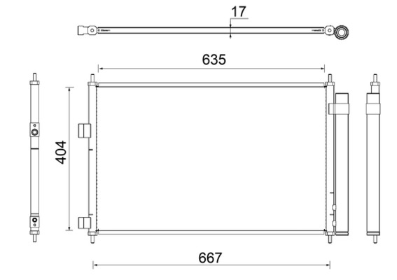 Condensator, climatizare AC 798 000S MAHLE