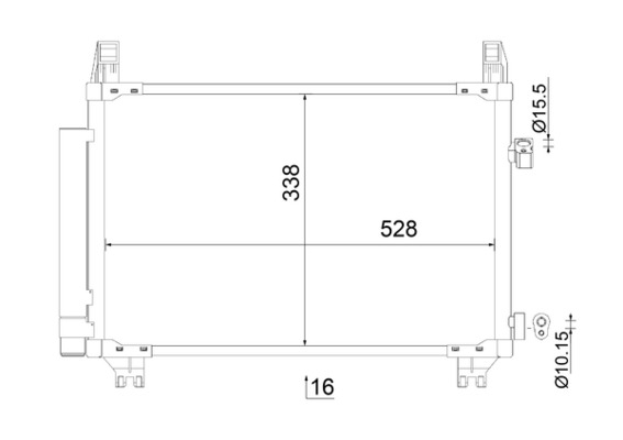 Condensator, climatizare AC 806 000S MAHLE
