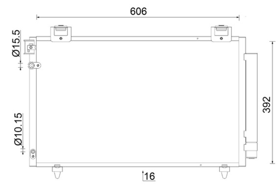 Condensator, climatizare AC 831 000S MAHLE