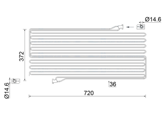 Condensator, climatizare AC 951 000S MAHLE