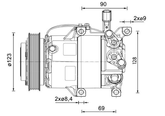 Compresor, climatizare ACP 1459 000P MAHLE