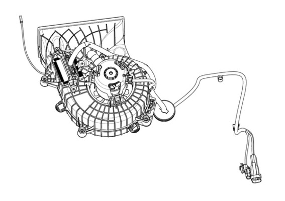 Ventilator, baterie antrenare CFB 1 000P MAHLE