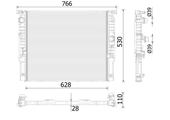 Radiator, racire motor CR 938 000P MAHLE
