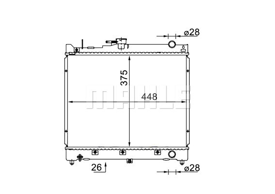 Radiator, racire motor CR 1576 000S MAHLE