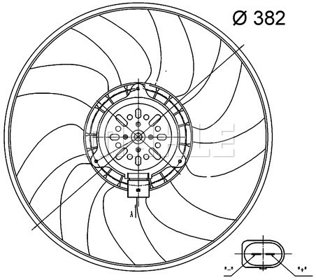 Ventilator, radiator CFF 32 000S MAHLE