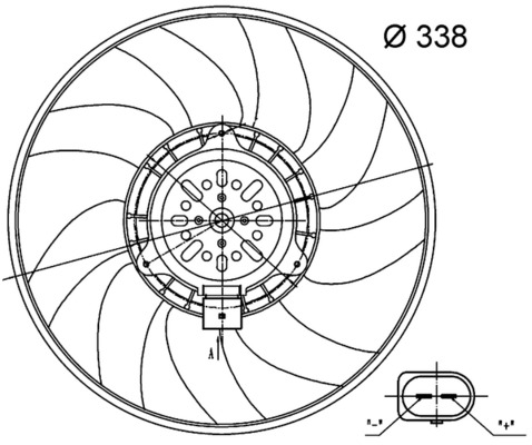 Ventilator, radiator CFF 33 000S MAHLE