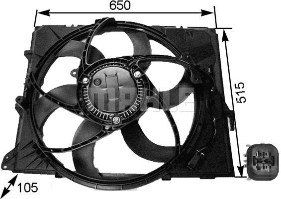 Ventilator, radiator CFF 264 000S MAHLE