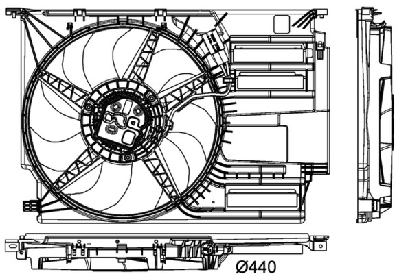 Ventilator, radiator CFF 404 000P MAHLE