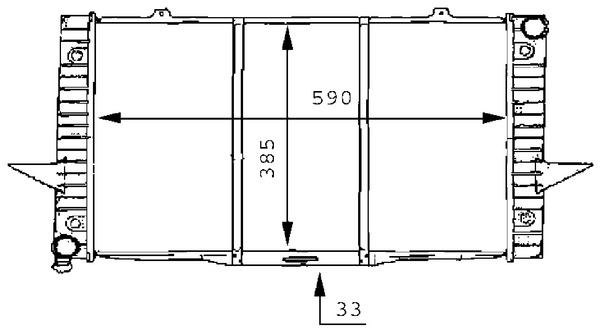 Radiator, racire motor CR 165 000S MAHLE