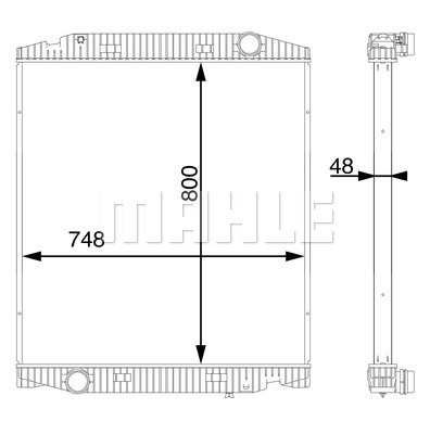 Radiator, racire motor CR 113 000S MAHLE