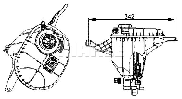 Vas de expansiune, racire CRT 29 001S MAHLE